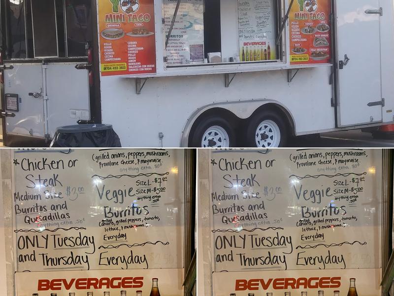 Mini taco Menu