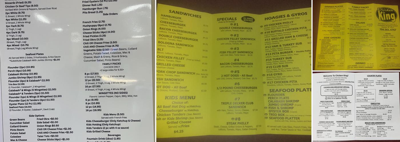 Chicken King - Yorkmont Menu