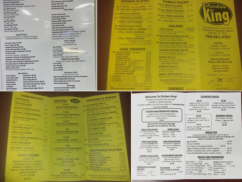 Chicken King - Yorkmont Menu