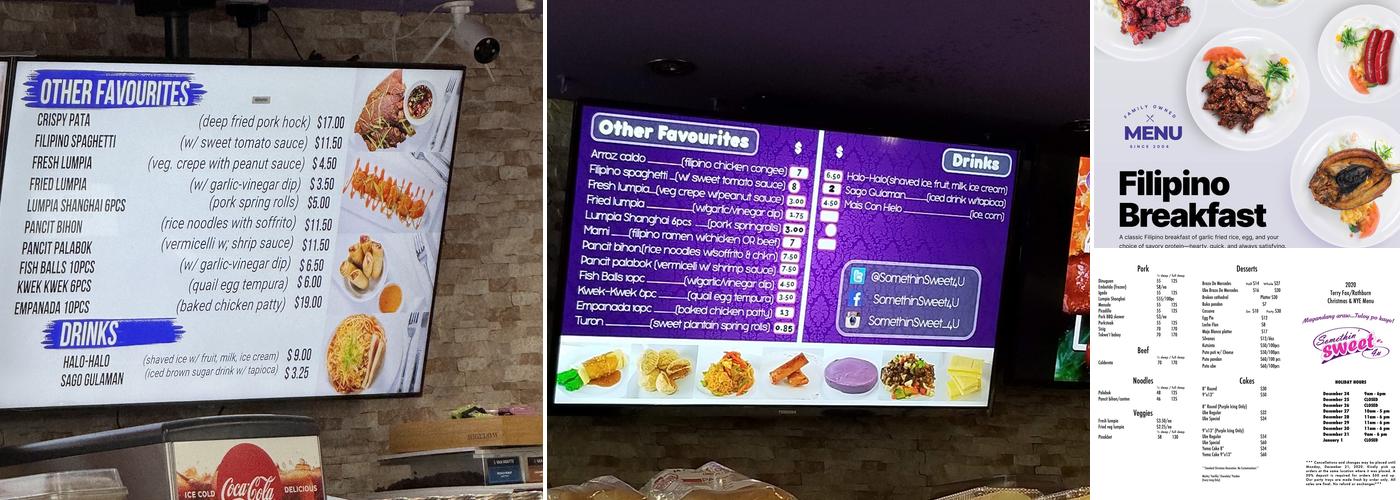 Somethin' Sweet 4 U (Latimer) Menu