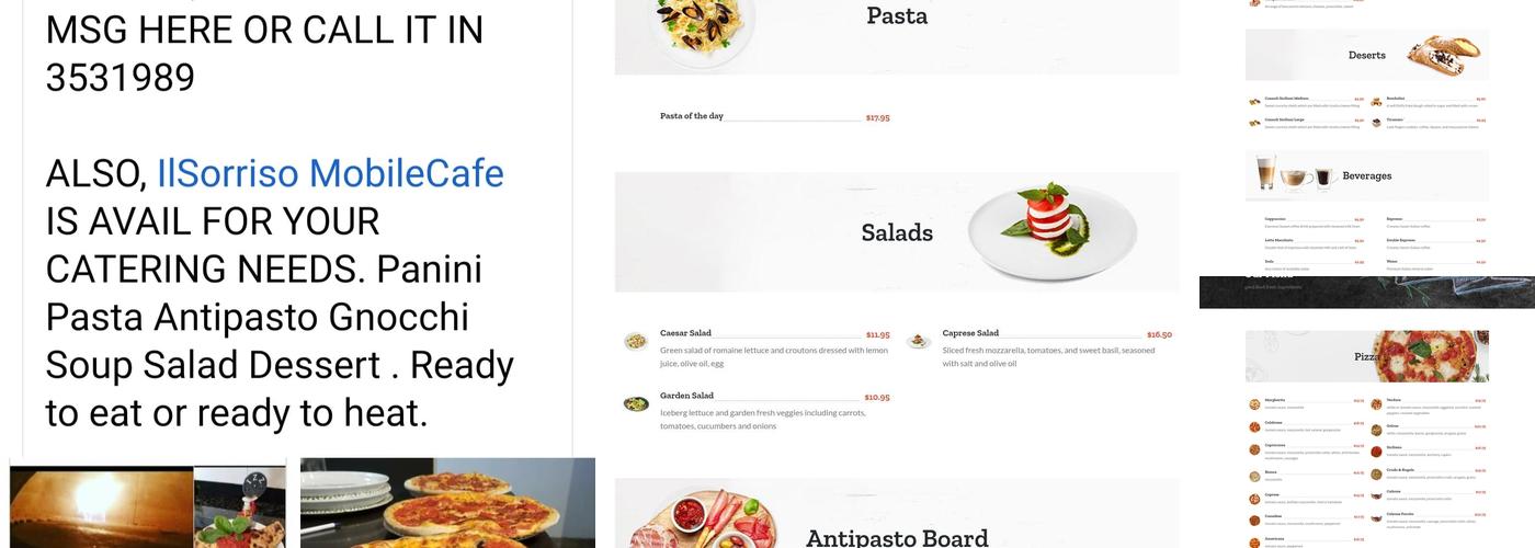 Il Sorriso Cafe & Pizzera & Mobile Catering Menu