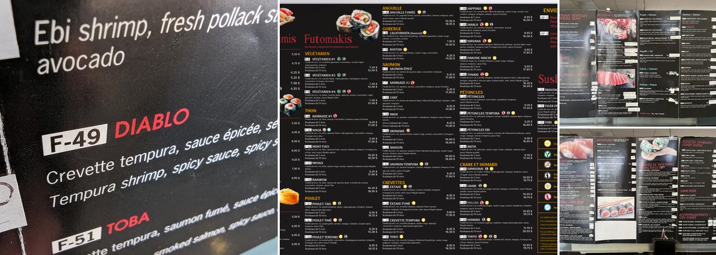 Miyoko Sushi Menu