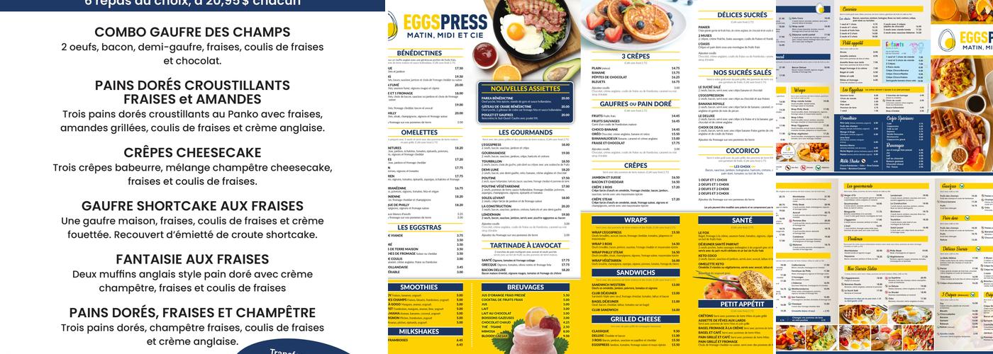 Déjeuner L'Eggspress Menu