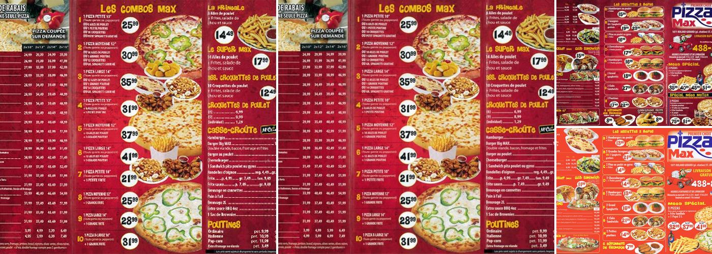 Pizza Max Menu