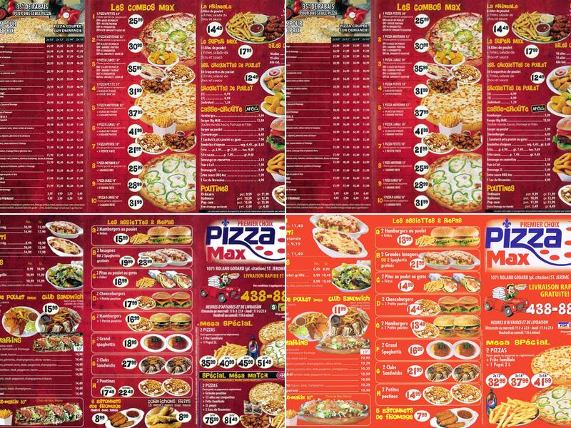 Pizza Max Menu