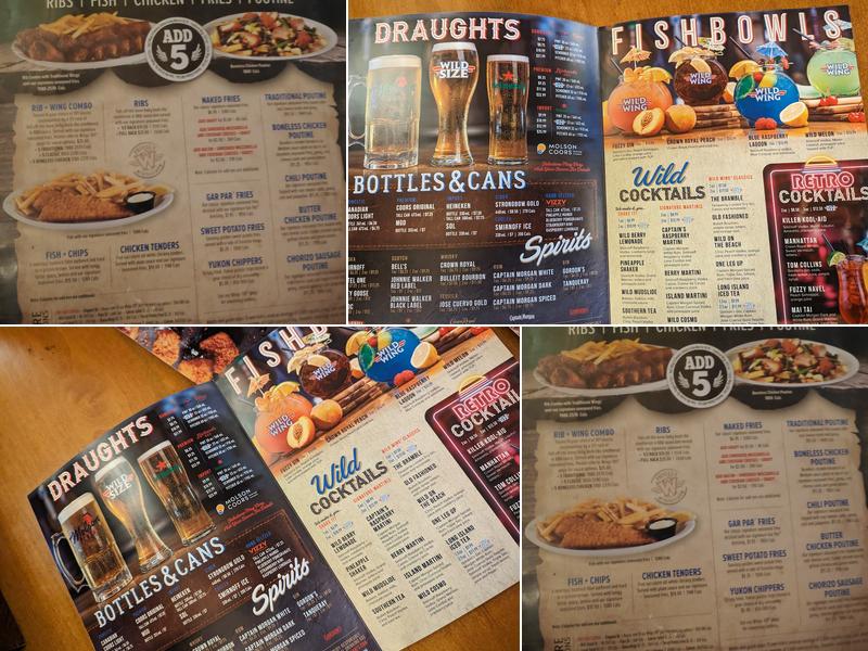Wild Wing Menu