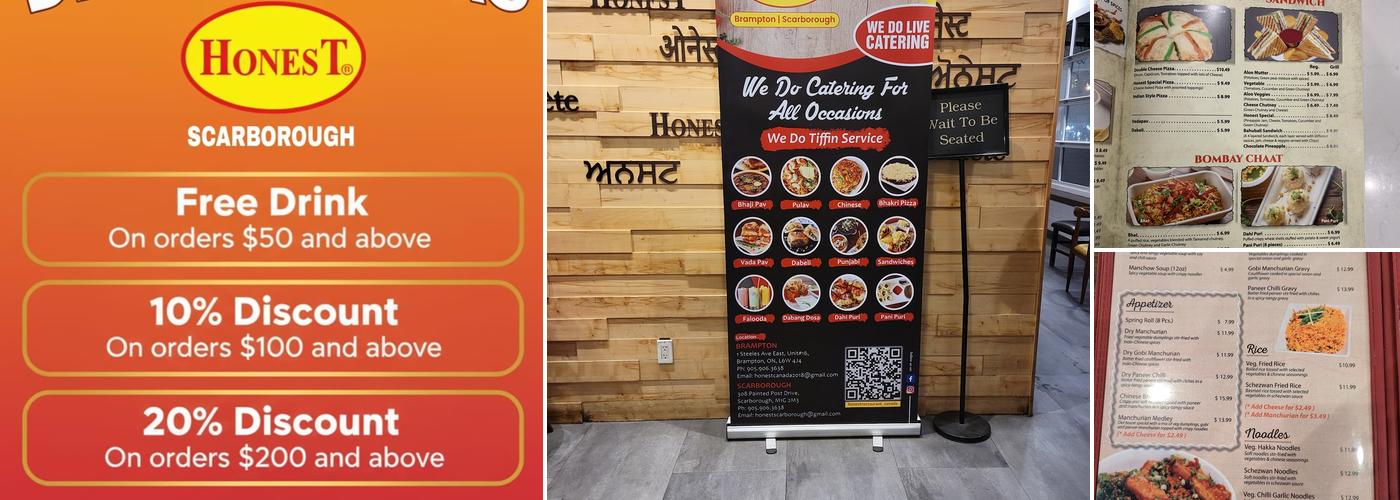 Honest Restaurant Brampton Menu