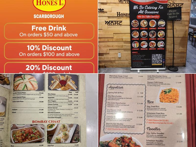 Honest Restaurant Brampton Menu