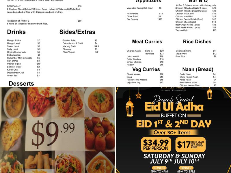 Havelly Grill Restaurant and Banquet Hall Menu