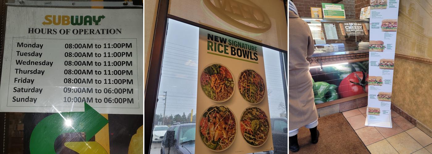 subway Menu
