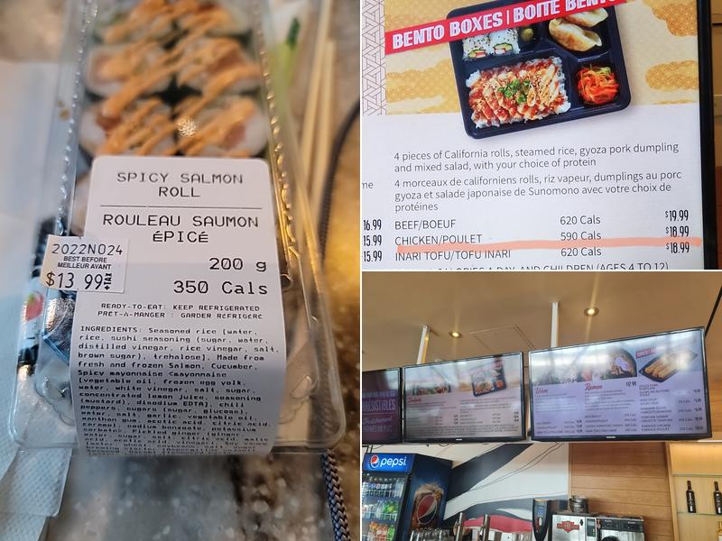Bento Sushi Menu