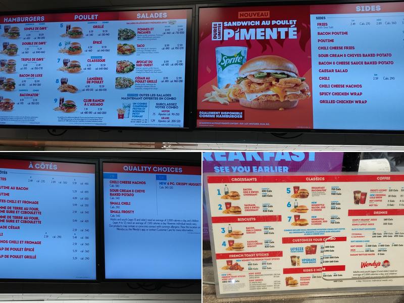 Wendy's Menu