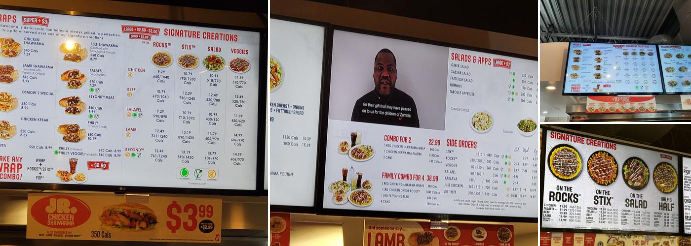 Osmow's Shawarma Menu