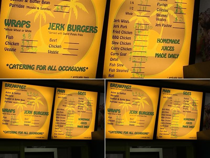 The Palms Jerk and Grill Menu