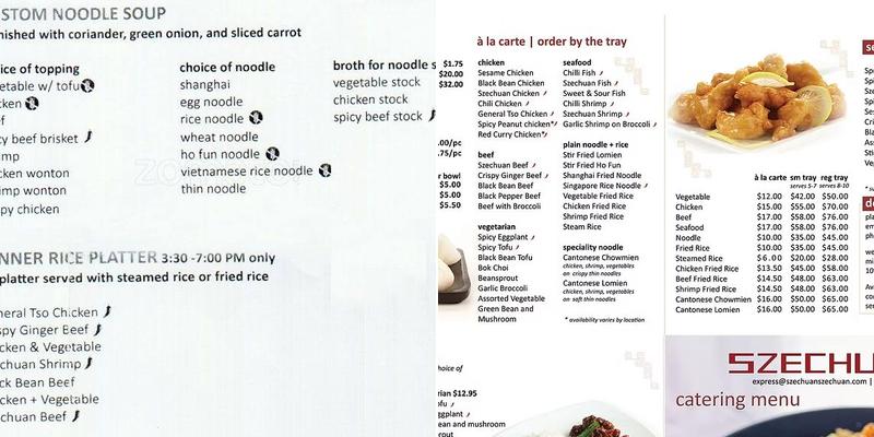 Szechuan Express Menu