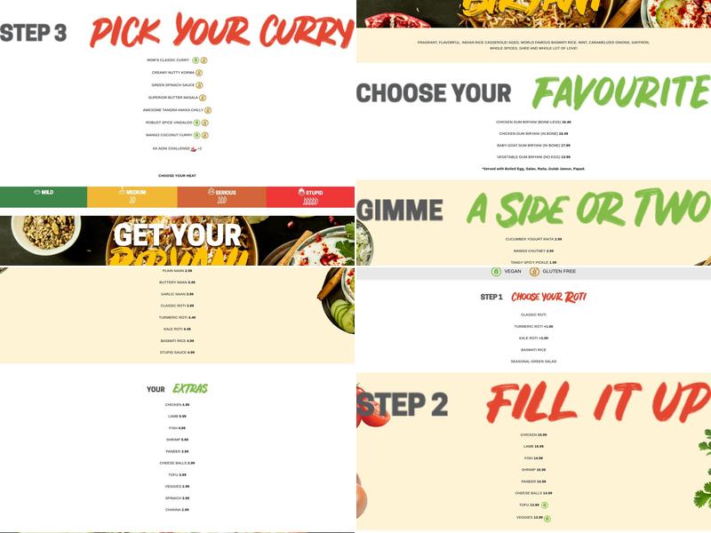 My Roti Place/My Dosa Place Menu