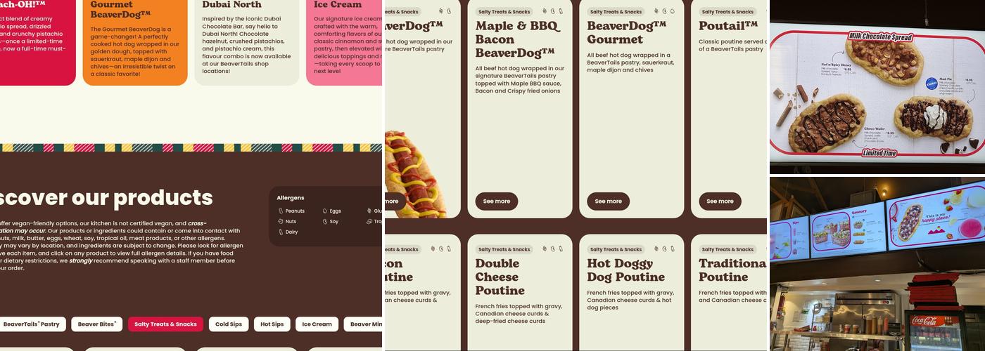 BeaverTails Toronto Waterfront Menu