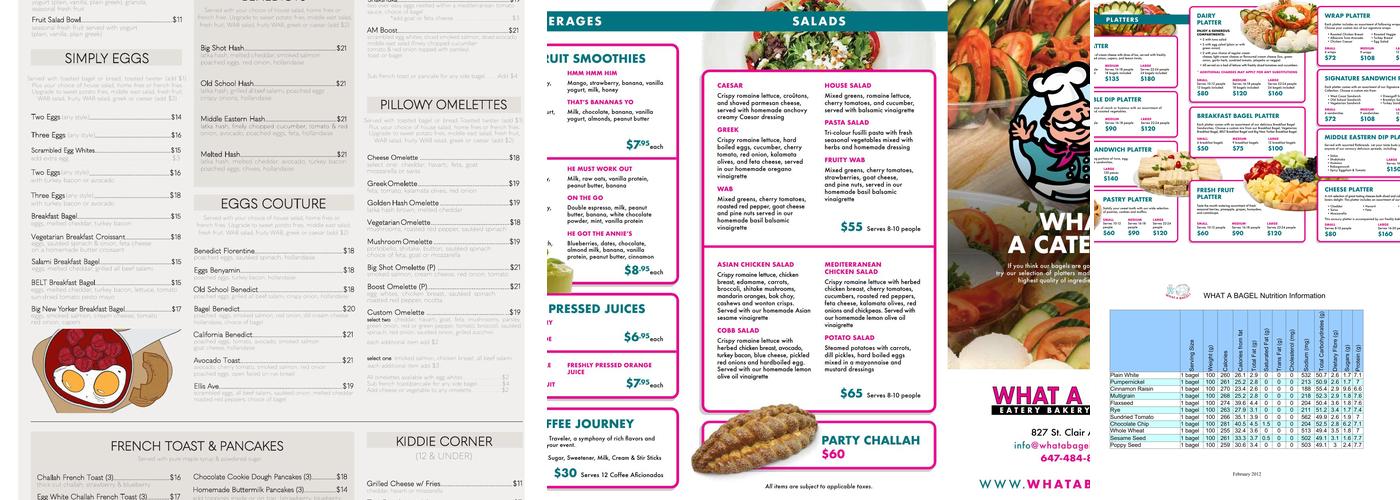 What A Bagel - St. Clair Menu