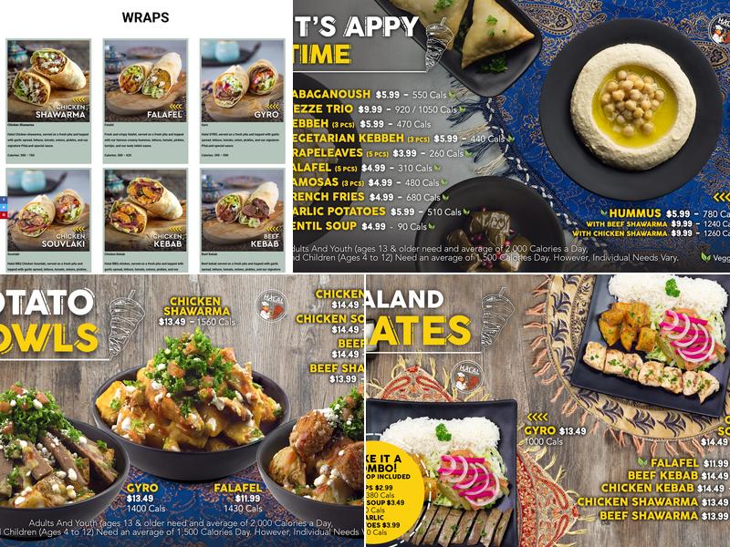 Pita Land Menu