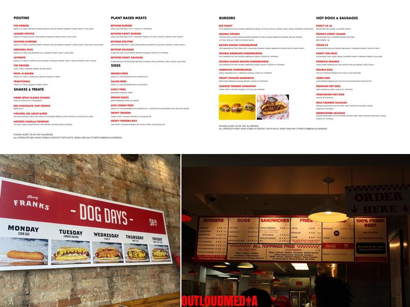 Fancy Franks Menu