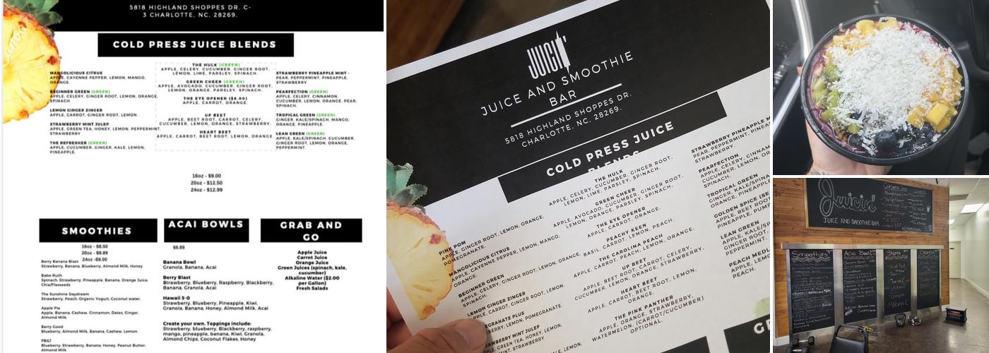 Juicin Menu
