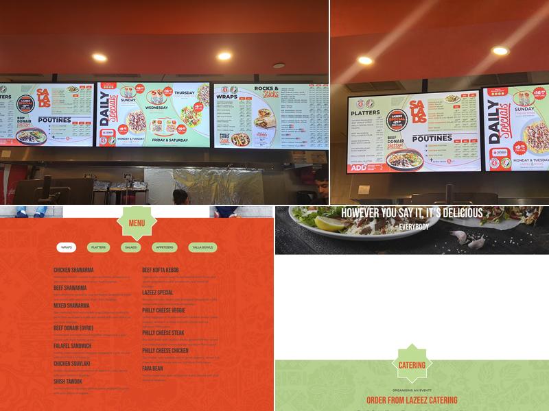 Lazeez Shawarma Menu