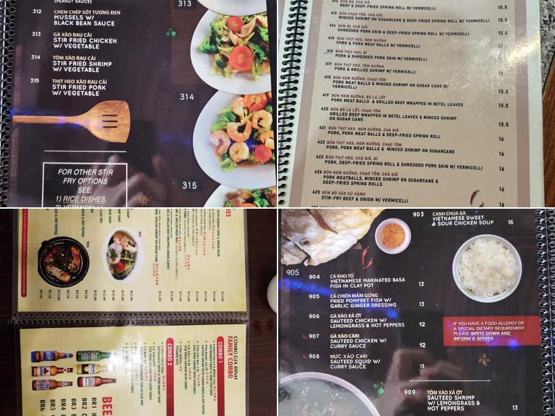 Pho Do Thi Menu
