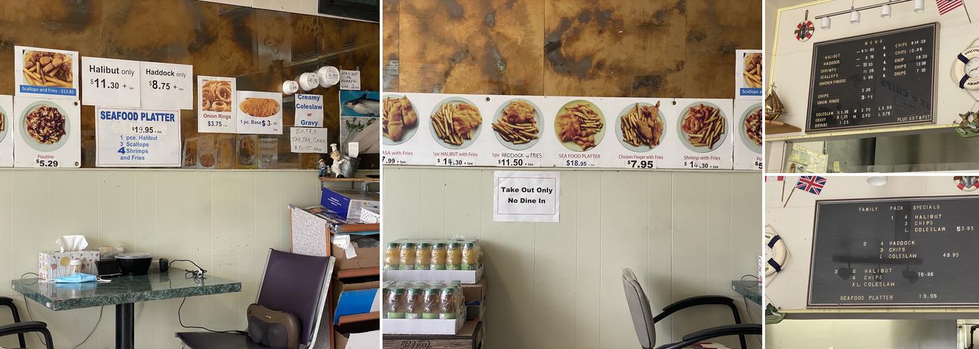 Cooksville Fish And Chips Menu