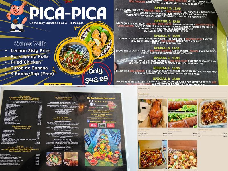 B's Sizzling Kitchen Menu