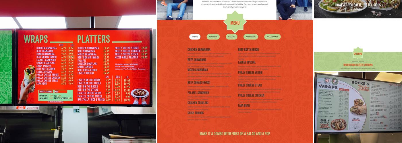 Lazeez Shawarma Menu