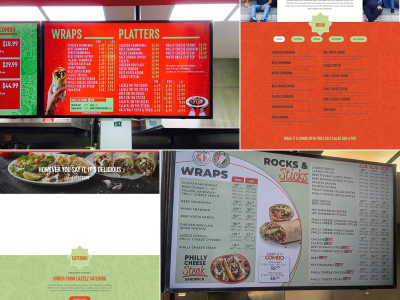 Lazeez Shawarma Menu