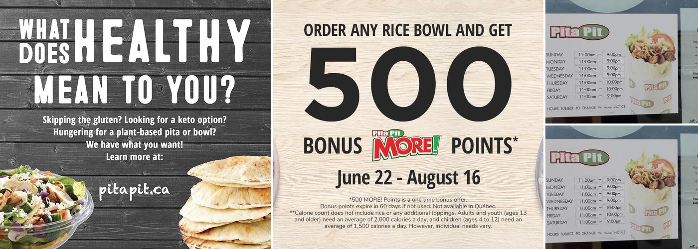 Pita Pit Menu