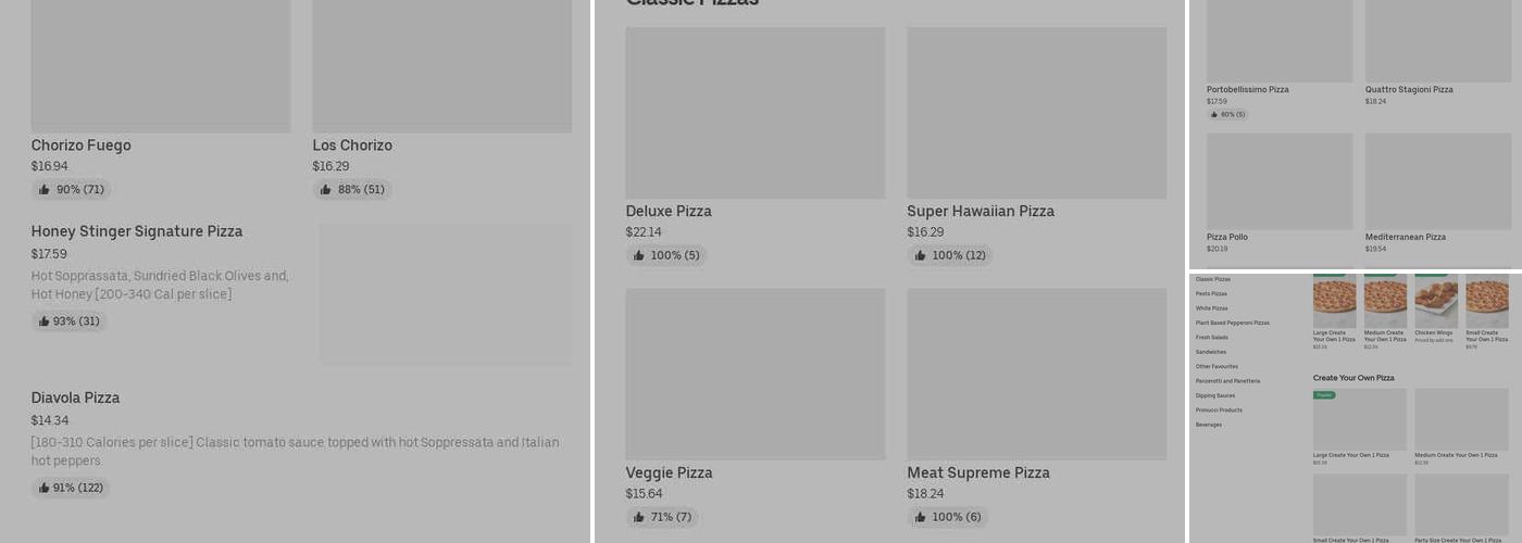 Pizza Nova Menu