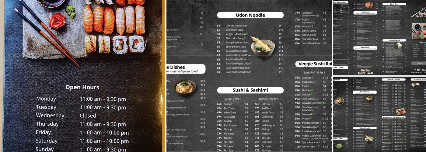 Gordon Sushi House Menu