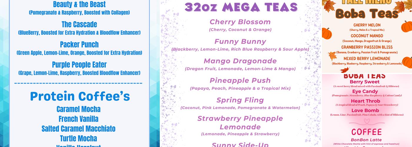 Cascade Nutrition Menu
