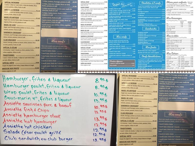 Restaurant Chez Celine Menu