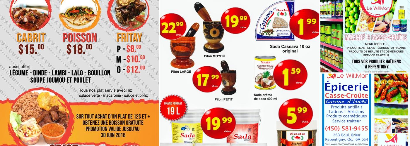 Le WillMar Marché & Casse-Croûte Menu