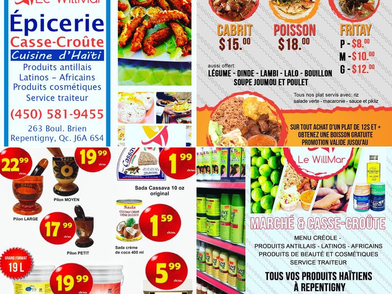 Le WillMar Marché & Casse-Croûte Menu