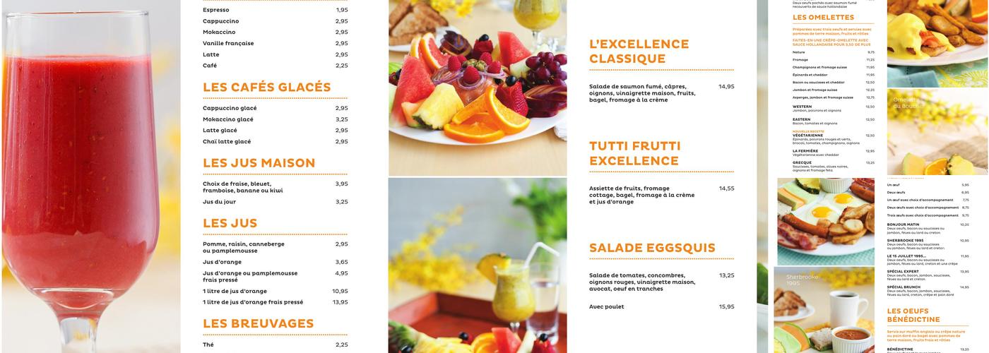 Eggsquis Repentigny Menu