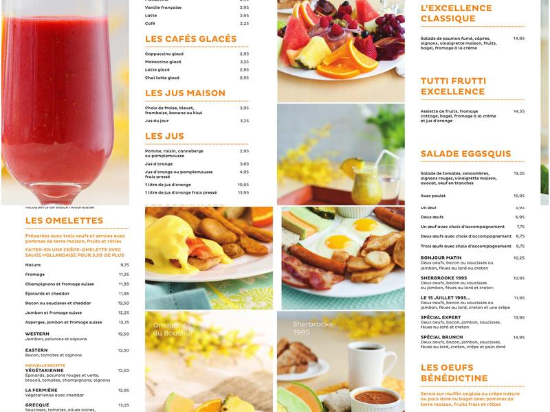 Eggsquis Repentigny Menu