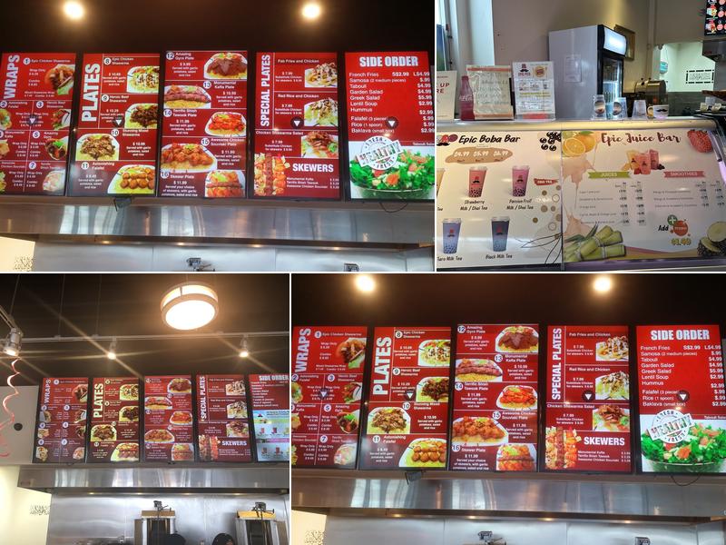 Epic Pita Brampton Menu