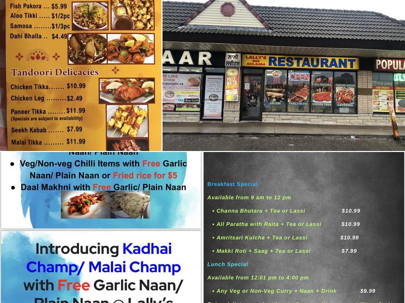 Lally's Sweets & Tandoori Restaurant Menu