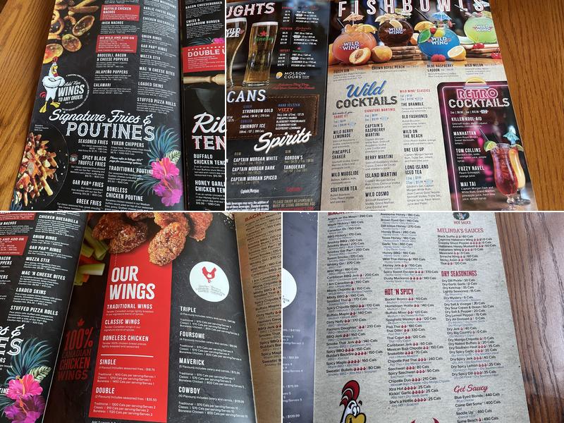 Wild Wing Menu