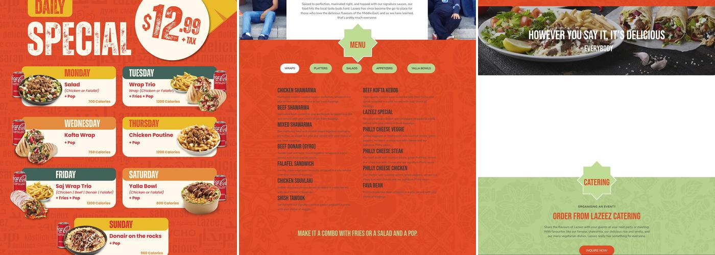 Lazeez Shawarma Menu
