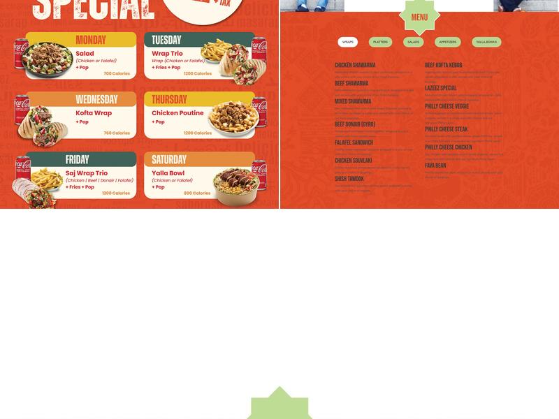 Lazeez Shawarma Menu