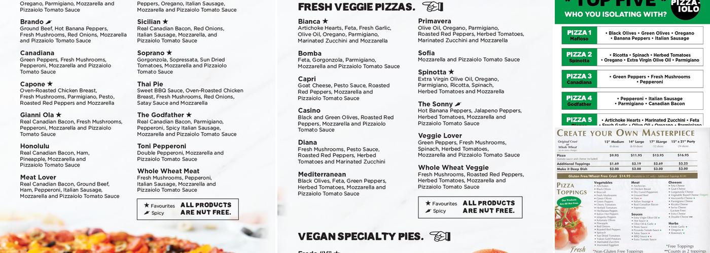 Pizzaiolo Menu