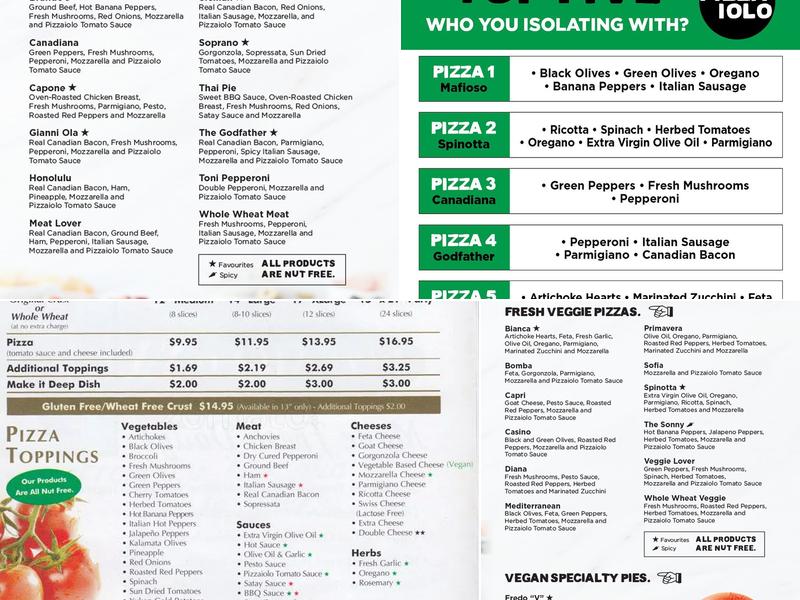 Pizzaiolo Menu