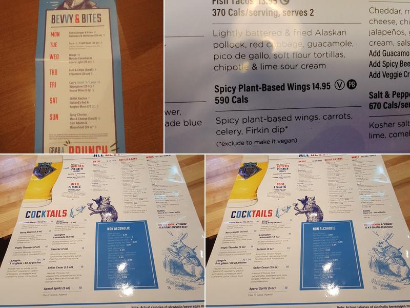 Squire & Firkin Menu