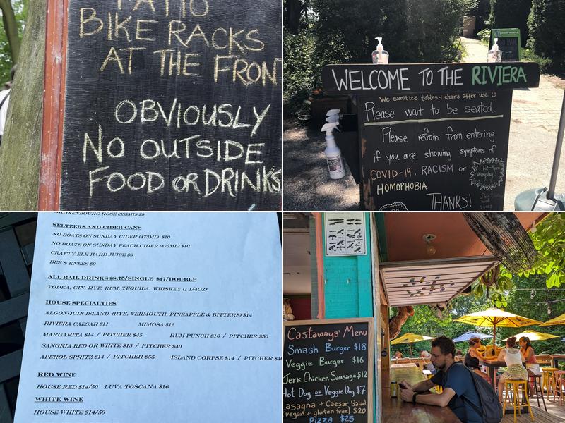 The Riviera ~ Ward's Island Kitchen Menu