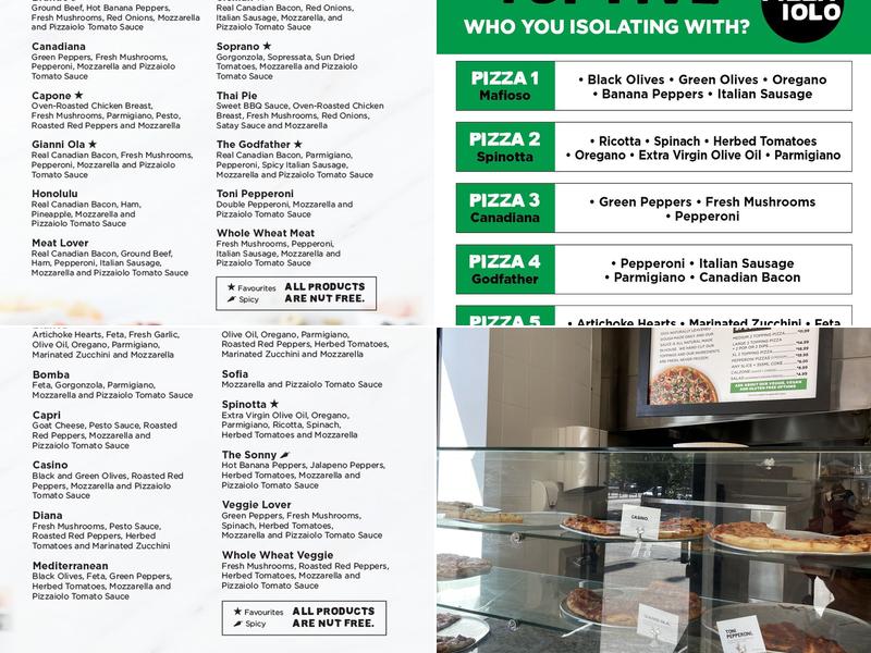 Pizzaiolo Menu